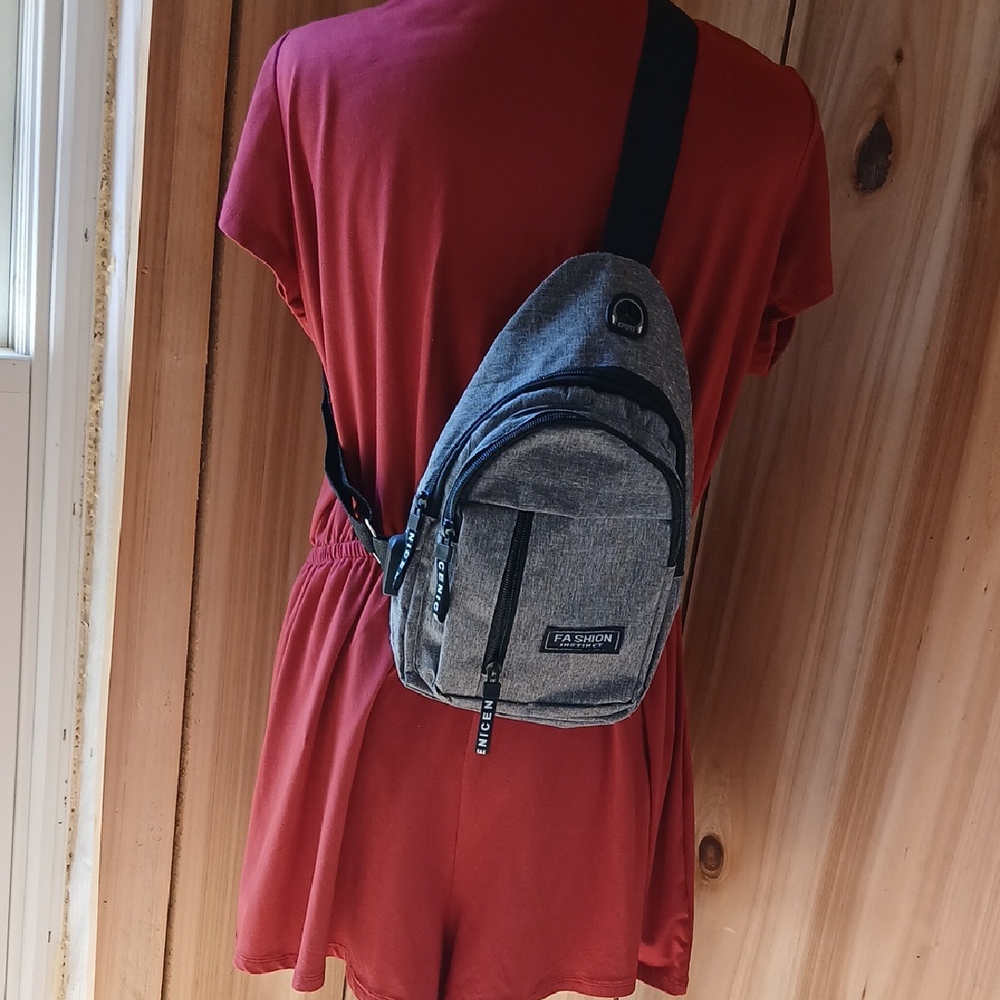 Men's Gray Belt Bag by